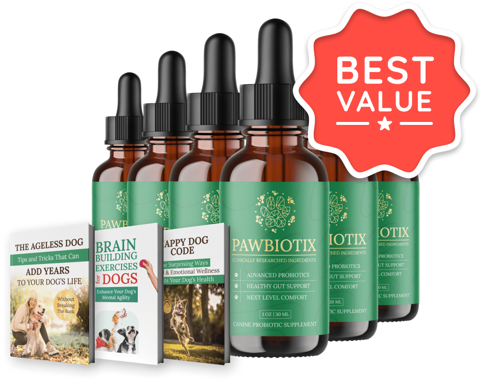 Pawbiotix 6 Bottles Best Value Pack with 3 free bonuses